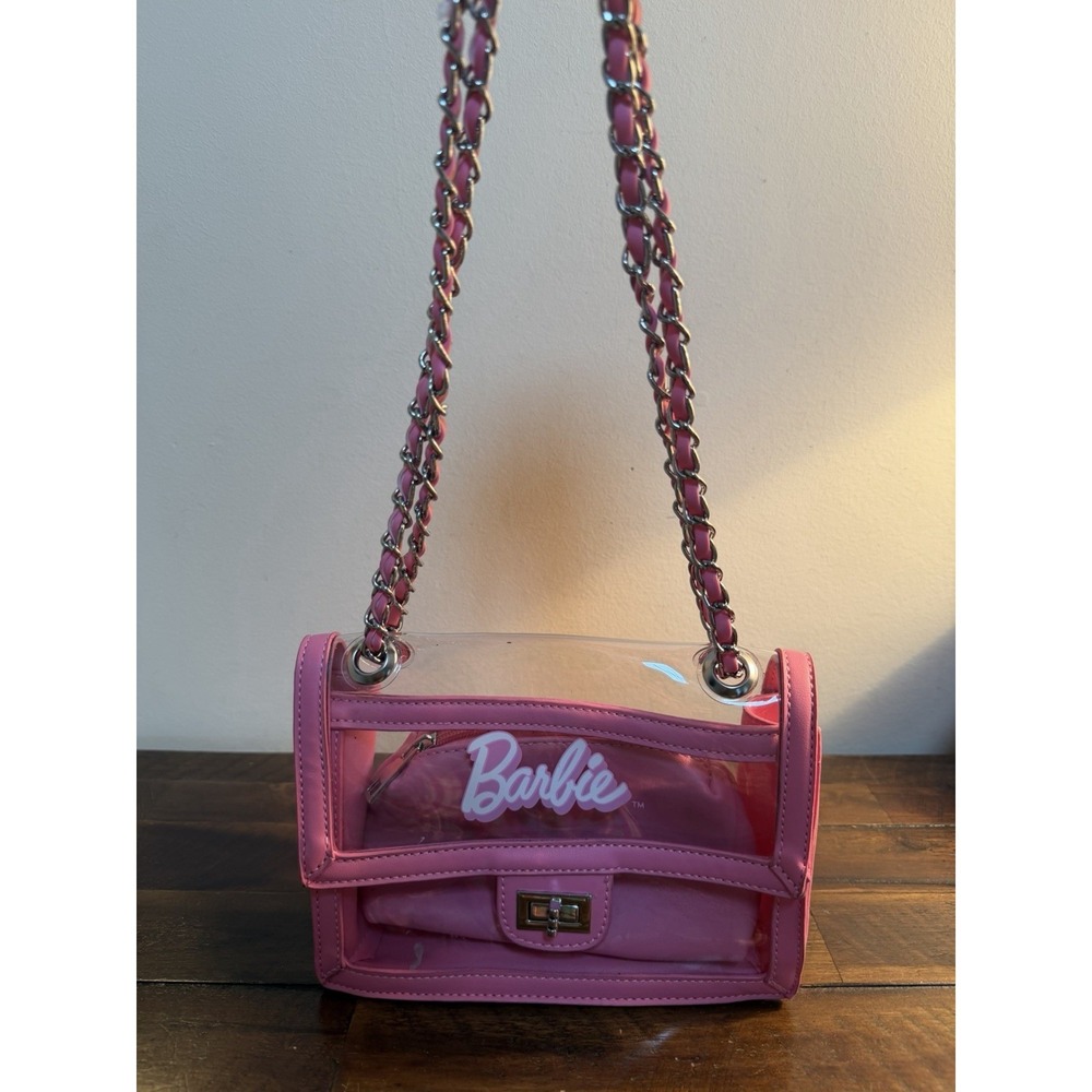 Barbie Clear Plastic Purse Bag Cross Body Shoulder Matching Makeup Bag  Viral - Picture 2 of 14